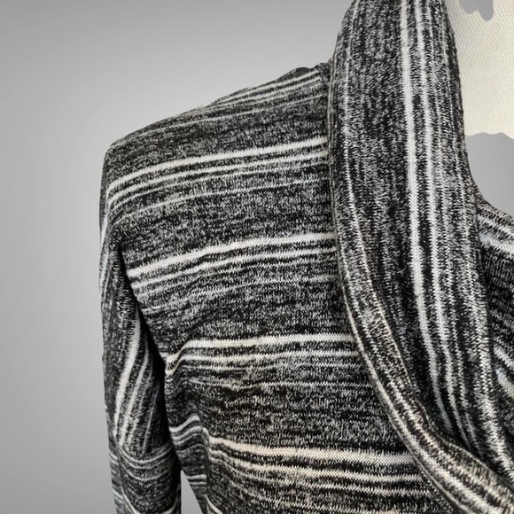 Whbm Black/White Loose Cowlneck Stripe Sweater Size XS - Picture 2 of 10